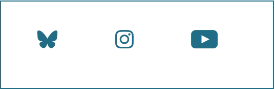 Screenshot der Social Media Icons im Footer